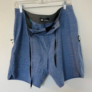 Hurley Phantom Light Blue Board Shorts Size 34